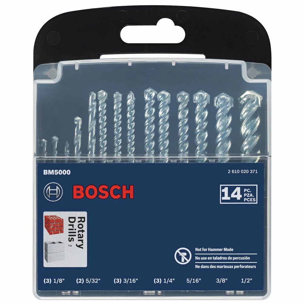 Bosch BM5000 14-Piece Fast Spiral Rotary Masonry Bit Set 3 Bosch BM5000 14-Piece Fast Spiral Rotary Masonry Bit Set - Image 3