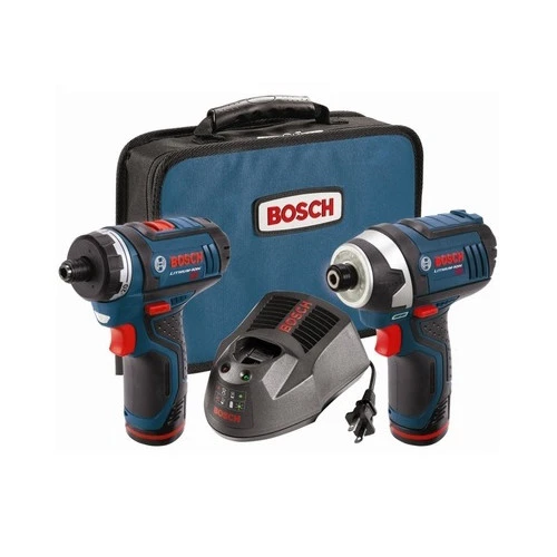 Bosch CLPK27-120 12V Max Compact Lithium-Ion Cordless 2-Speed Pocket Driver And Impact Driver 2-Tool Combo Kit (2 Ah) 1 Bosch CLPK27-120 12V Max Compact Lithium-Ion Cordless 2-Speed Pocket Driver And Impact Driver 2-Tool Combo Kit (2 Ah)