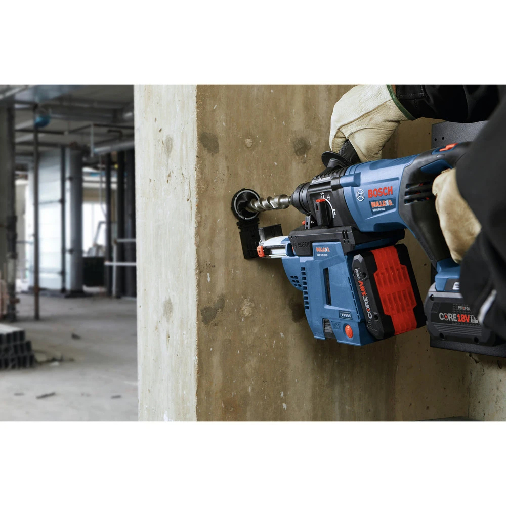 Bosch GBH18V-26DK24 Bulldog 18V EC Brushless Lithium-Ion 1 In. Cordless SDS-plus Rotary Hammer Kit With 2 Batteries (8 Ah) 8 Bosch GBH18V-26DK24 Bulldog 18V EC Brushless Lithium-Ion 1 In. Cordless SDS-plus Rotary Hammer Kit With 2 Batteries (8 Ah) - Image 8