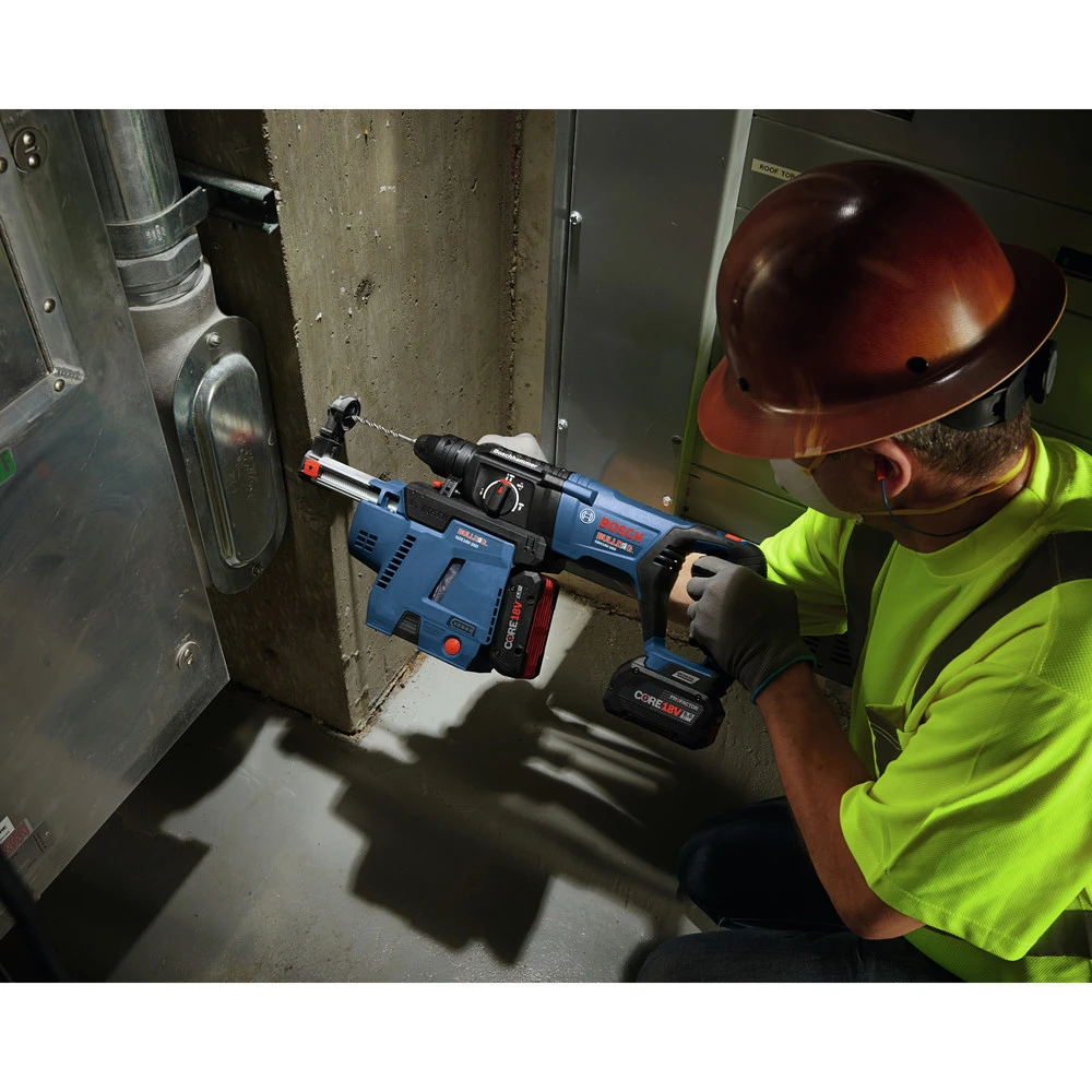 Bosch GBH18V-26DK24 Bulldog 18V EC Brushless Lithium-Ion 1 In. Cordless SDS-plus Rotary Hammer Kit With 2 Batteries (8 Ah) 9 Bosch GBH18V-26DK24 Bulldog 18V EC Brushless Lithium-Ion 1 In. Cordless SDS-plus Rotary Hammer Kit With 2 Batteries (8 Ah) - Image 9