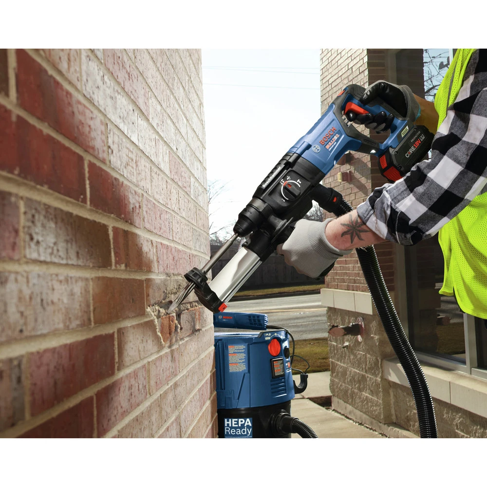 Bosch GBH18V-26DK24 Bulldog 18V EC Brushless Lithium-Ion 1 In. Cordless SDS-plus Rotary Hammer Kit With 2 Batteries (8 Ah) 11 Bosch GBH18V-26DK24 Bulldog 18V EC Brushless Lithium-Ion 1 In. Cordless SDS-plus Rotary Hammer Kit With 2 Batteries (8 Ah) - Image 11