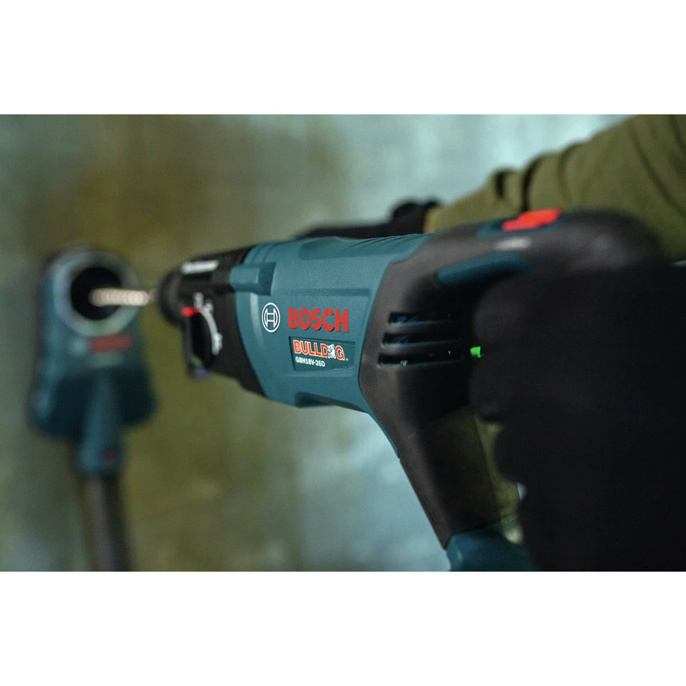 Bosch GBH18V-26DK24 Bulldog 18V EC Brushless Lithium-Ion 1 In. Cordless SDS-plus Rotary Hammer Kit With 2 Batteries (8 Ah) 15 Bosch GBH18V-26DK24 Bulldog 18V EC Brushless Lithium-Ion 1 In. Cordless SDS-plus Rotary Hammer Kit With 2 Batteries (8 Ah) - Image 15