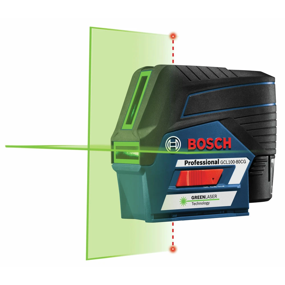 Bosch GCL100-80CG 12V Green-Beam Cross-Line Laser With Plumb Points 2 Bosch GCL100-80CG 12V Green-Beam Cross-Line Laser With Plumb Points - Image 2