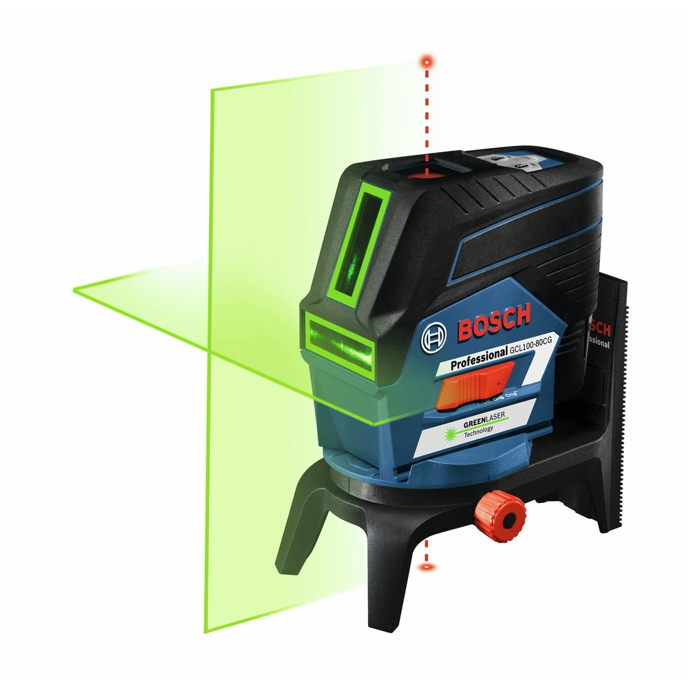 Bosch GCL100-80CG 12V Green-Beam Cross-Line Laser With Plumb Points 3 Bosch GCL100-80CG 12V Green-Beam Cross-Line Laser With Plumb Points - Image 3