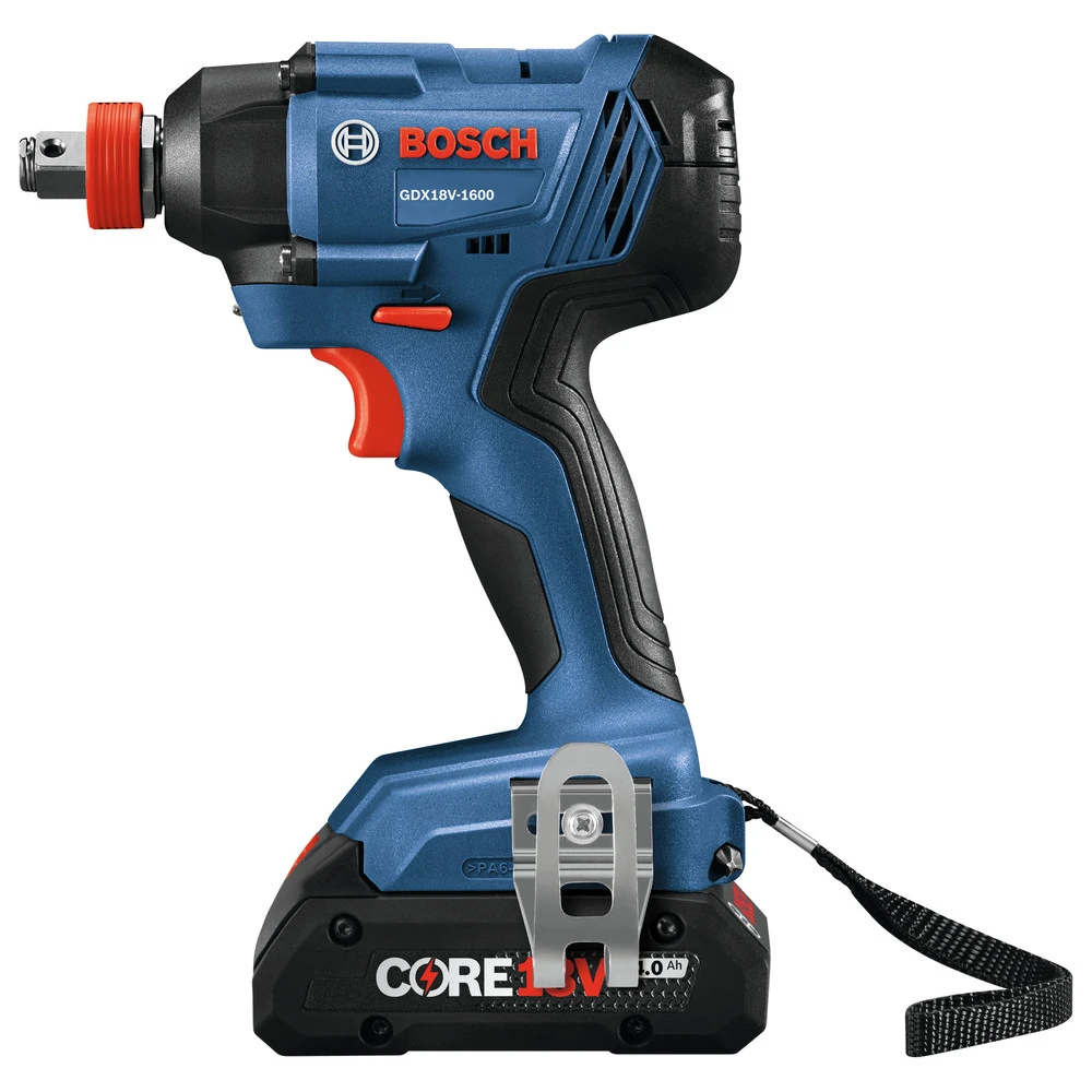 Bosch GDX18V-1600B12 18V Freak Lithium-Ion 1/4 In. And 1/2 In. Cordless Two-In-One Bit/Socket Impact Driver Kit (2 Ah) 2 Bosch GDX18V-1600B12 18V Freak Lithium-Ion 1/4 In. And 1/2 In. Cordless Two-In-One Bit/Socket Impact Driver Kit (2 Ah) - Image 2