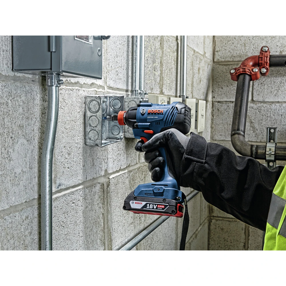 Bosch GDX18V-1600B12 18V Freak Lithium-Ion 1/4 In. And 1/2 In. Cordless Two-In-One Bit/Socket Impact Driver Kit (2 Ah) 10 Bosch GDX18V-1600B12 18V Freak Lithium-Ion 1/4 In. And 1/2 In. Cordless Two-In-One Bit/Socket Impact Driver Kit (2 Ah) - Image 10