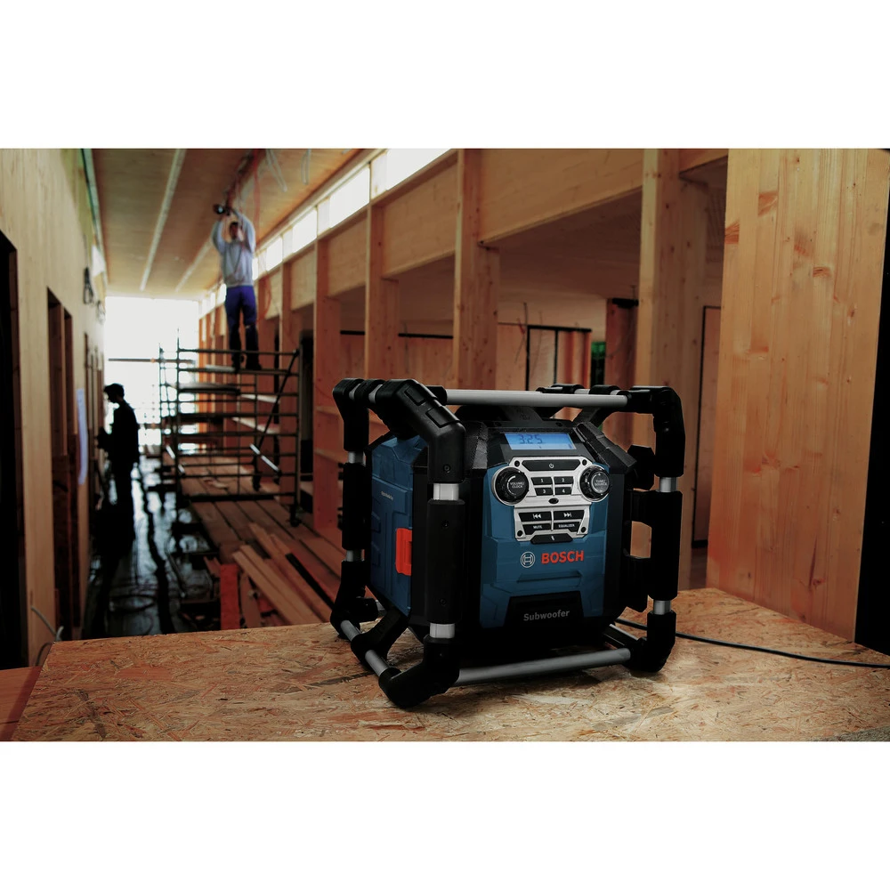 Bosch GPB18V-5CN 18V Lithium-Ion Bluetooth 5 Cordless/Corded Jobsite Radio And Power Station With 2 AA Batteries (Tool Only) 2 Bosch GPB18V-5CN 18V Lithium-Ion Bluetooth 5 Cordless/Corded Jobsite Radio And Power Station With 2 AA Batteries (Tool Only) - Image 2