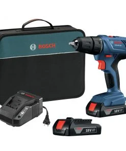 Bosch GSR18V-190B22 18V Compact Lithium-Ion 1/2 In. Cordless Drill/Driver Kit (1.5 Ah)