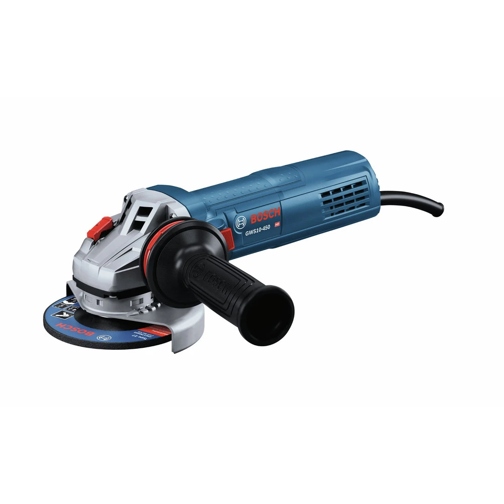 Bosch GWS10-450 120V 10 Amp Compact 4-1/2 In. Corded Ergonomic Angle Grinder 1 Bosch GWS10-450 120V 10 Amp Compact 4-1/2 In. Corded Ergonomic Angle Grinder