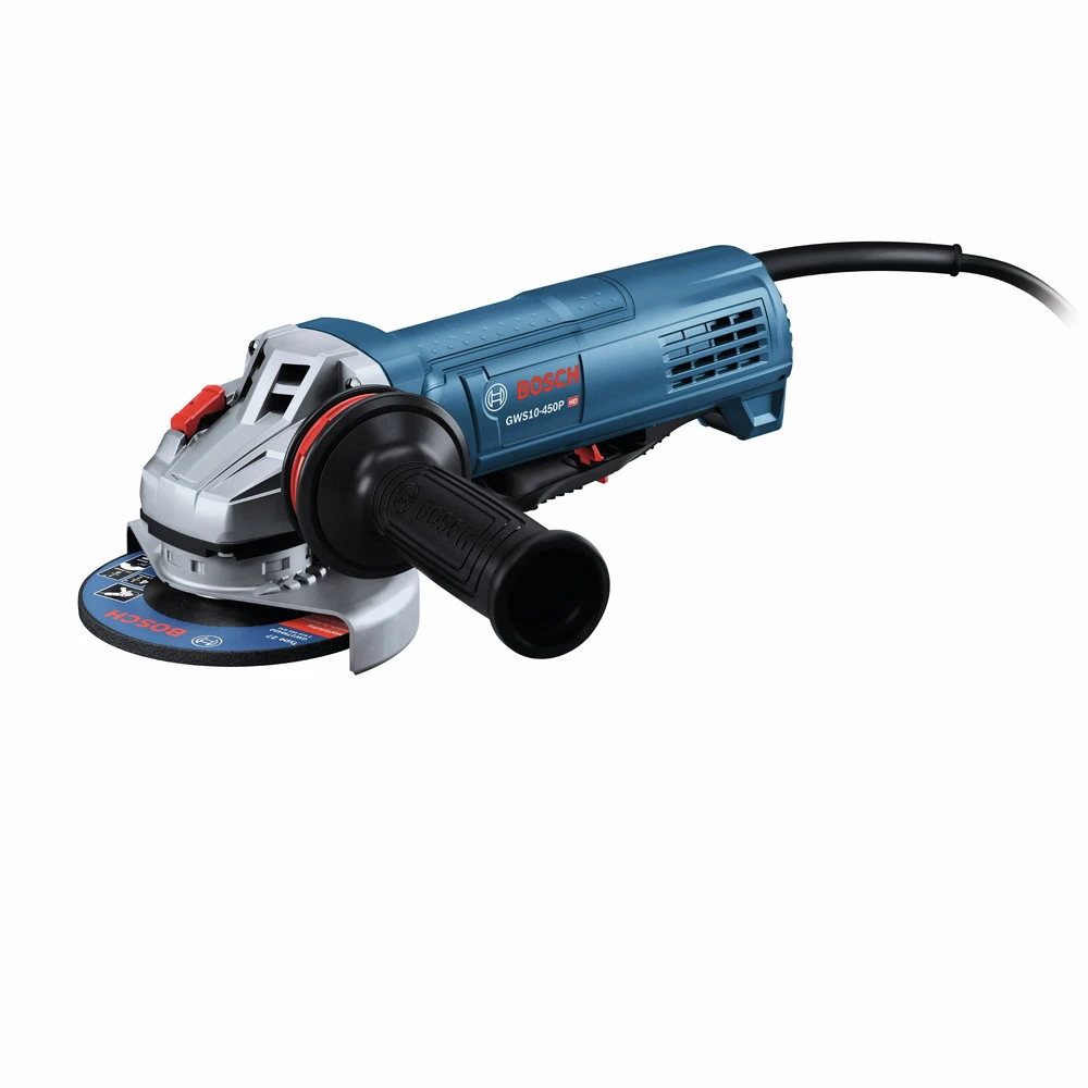 Bosch GWS10-450PD 120V 10 Amp Compact 4-1/2 In. Corded Ergonomic Angle Grinder With No Lock-On Paddle Switch 1 Bosch GWS10-450PD 120V 10 Amp Compact 4-1/2 In. Corded Ergonomic Angle Grinder With No Lock-On Paddle Switch