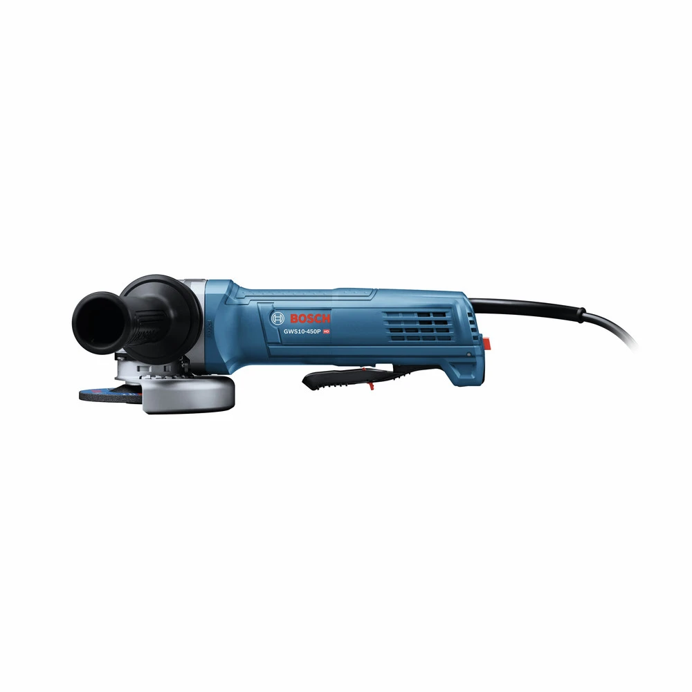 Bosch GWS10-450PD 120V 10 Amp Compact 4-1/2 In. Corded Ergonomic Angle Grinder With No Lock-On Paddle Switch 3 Bosch GWS10-450PD 120V 10 Amp Compact 4-1/2 In. Corded Ergonomic Angle Grinder With No Lock-On Paddle Switch - Image 3