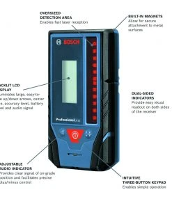 Bosch LR10 9V 800 Ft. Cordless Rotary Laser Receiver 15 Bosch LR10 9V 800 Ft. Cordless Rotary Laser Receiver -Bosch Sales Store bshnlr10 g