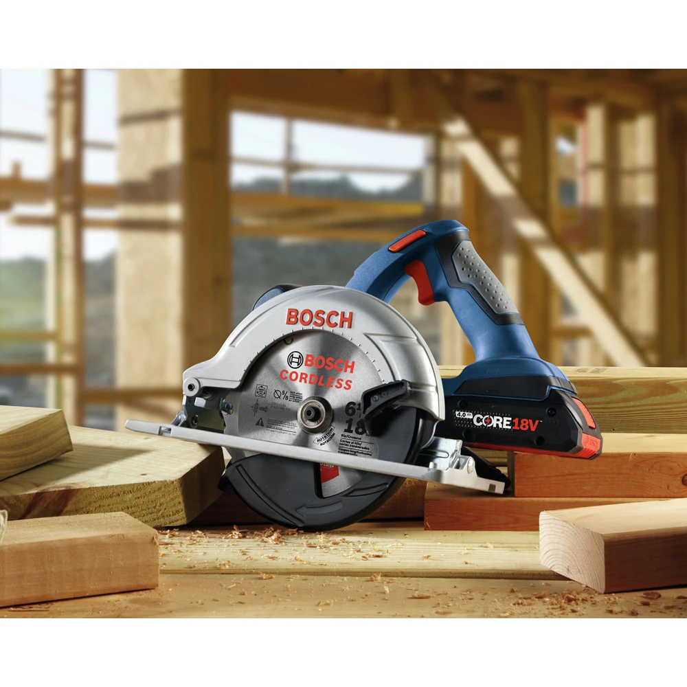 Factory Reconditioned Bosch CCS180-B15-RT 18V Lithium-Ion 6-1/2 In. Cordless Circular Saw Kit (4 Ah) 7 Factory Reconditioned Bosch CCS180-B15-RT 18V Lithium-Ion 6-1/2 In. Cordless Circular Saw Kit (4 Ah) - Image 7