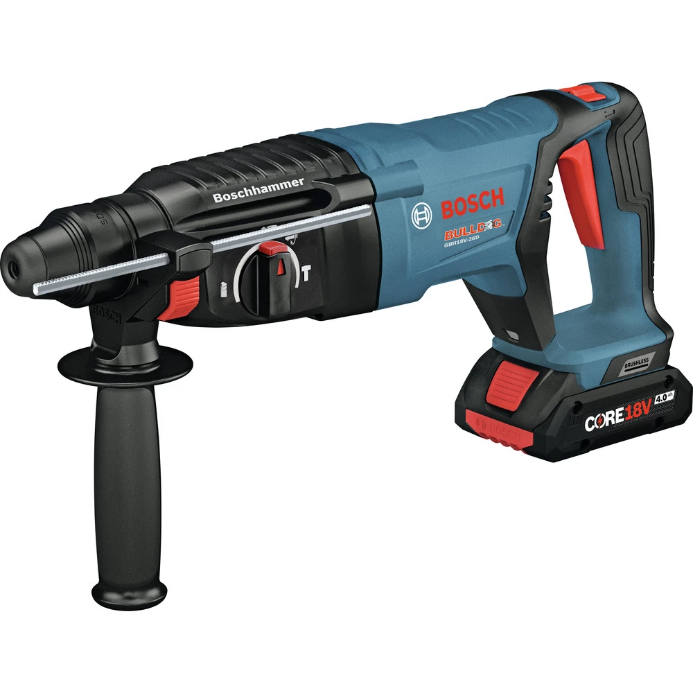 Factory Reconditioned Bosch GBH18V-26DK15-RT 18V EC Brushless Lithium-Ion SDS-Plus Bulldog 1 In. Cordless Rotary Hammer Kit (4 Ah) 2 Factory Reconditioned Bosch GBH18V-26DK15-RT 18V EC Brushless Lithium-Ion SDS-Plus Bulldog 1 In. Cordless Rotary Hammer Kit (4 Ah) - Image 2