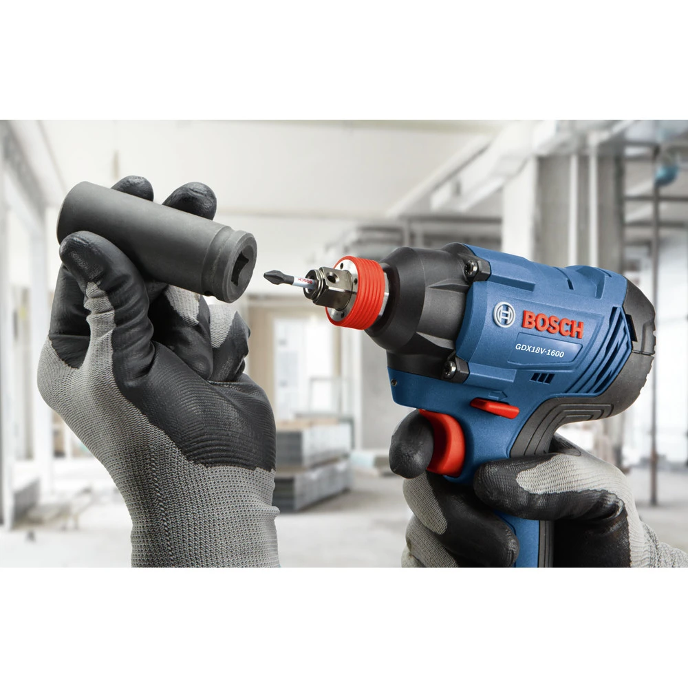 Factory Reconditioned Bosch GDX18V-1600B12-RT 18V Freak Lithium-Ion 1/4 In. And 1/2 In. Cordless Two-In-One Bit/Socket Impact Driver Kit (2 Ah) 7 Factory Reconditioned Bosch GDX18V-1600B12-RT 18V Freak Lithium-Ion 1/4 In. And 1/2 In. Cordless Two-In-One Bit/Socket Impact Driver Kit (2 Ah) - Image 7