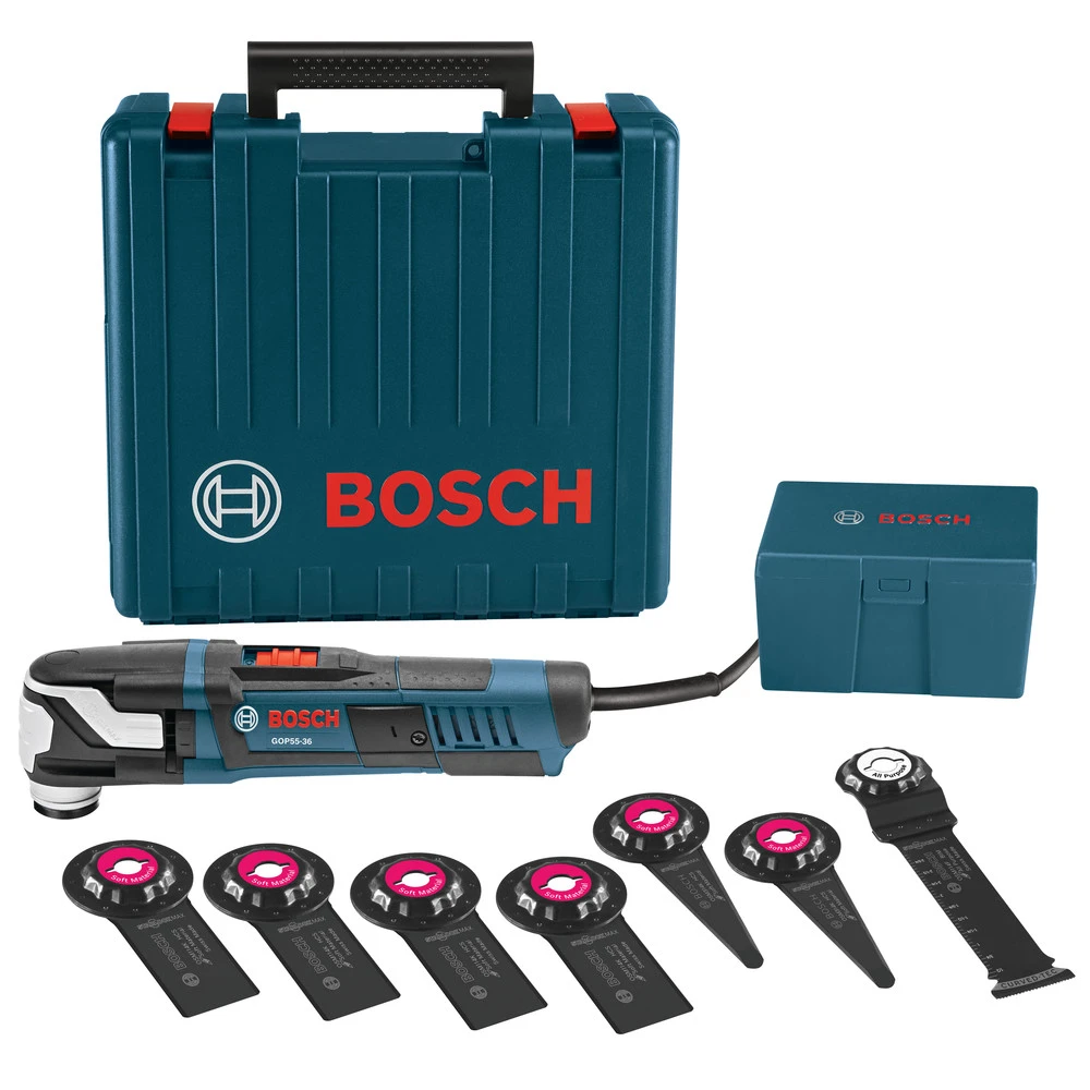 Factory Reconditioned Bosch GOP55-36C1-RT 5.5 Amp StarlockMax Oscillating Multi-Tool Kit With 8-Pc Accessory Kit 1 Factory Reconditioned Bosch GOP55-36C1-RT 5.5 Amp StarlockMax Oscillating Multi-Tool Kit With 8-Pc Accessory Kit