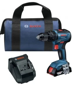 Factory Reconditioned Bosch GSB18V-490B12-RT 18V EC Brushless Lithium-Ion 1/2 In. Cordless Hammer Drill Driver Kit (2 Ah)