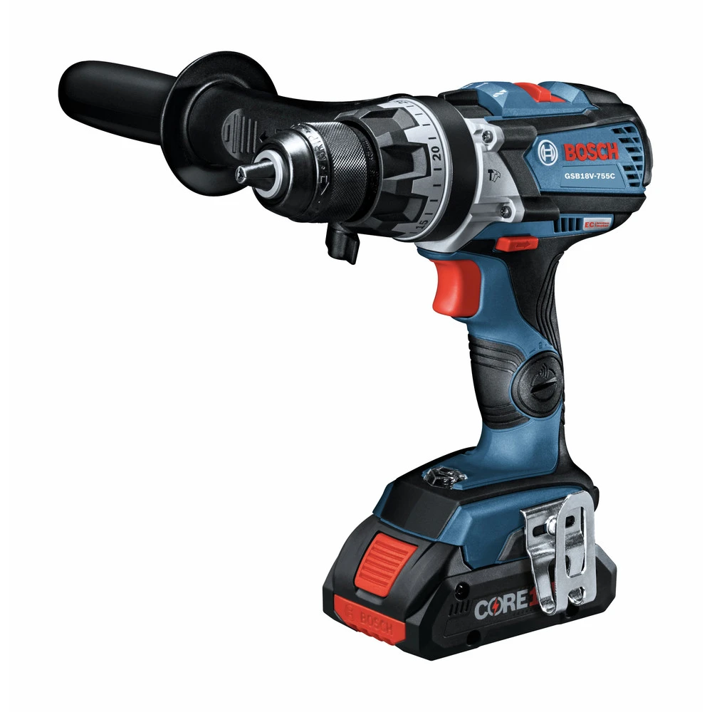 Factory Reconditioned Bosch GSB18V-755CB25-RT 18V Brute Tough Connected-Ready EC Brushless Lithium-Ion 1/2 In. Cordless Hammer Drill Driver Kit With 2 Batteries (4 Ah) 2 Factory Reconditioned Bosch GSB18V-755CB25-RT 18V Brute Tough Connected-Ready EC Brushless Lithium-Ion 1/2 In. Cordless Hammer Drill Driver Kit With 2 Batteries (4 Ah) - Image 2