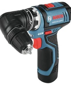 Factory Reconditioned Bosch GSR12V-140FCB22-RT 12V Lithium-Ion Max FlexiClick 5-In-1 1/4 In. Cordless Drill Driver System Kit (2 Ah) -Bosch Sales Store bshrgsr12v 140fcb22 rt b