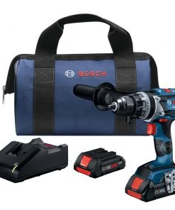 Factory Reconditioned Bosch GSR18V-755CB25-RT 18V Brushless EC Connected Ready, Brute Tough Lithium-Ion 1/2 In. Cordless Drill Driver Kit With 2 Compact Batteries (4.0 Ah)