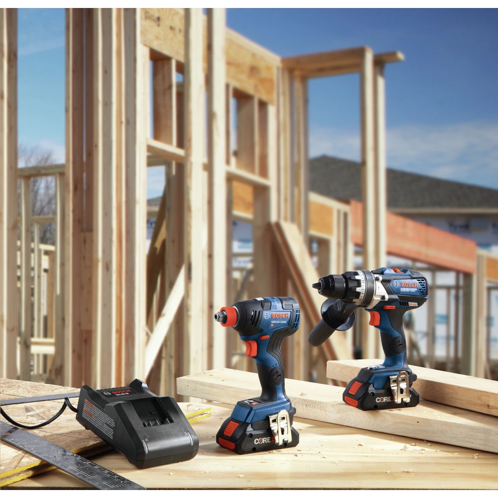 Factory Reconditioned Bosch GXL18V-224B25-RT 18V Brute Tough Connected-Ready EC Brushless Li-Ion 1/2 In. Cordless Hammer Drill Driver / 1/4 / 1/2 In. 2-In-1 Impact Driver Combo Kit (4 Ah) 6 Factory Reconditioned Bosch GXL18V-224B25-RT 18V Brute Tough Connected-Ready EC Brushless Li-Ion 1/2 In. Cordless Hammer Drill Driver / 1/4 / 1/2 In. 2-In-1 Impact Driver Combo Kit (4 Ah) - Image 6