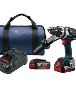 Factory Reconditioned Bosch HDH183-01-RT 18V 4.0 Ah EC Cordless Li-Ion Brushless Brute Tough 1/2 In. Hammer Drill Driver Kit