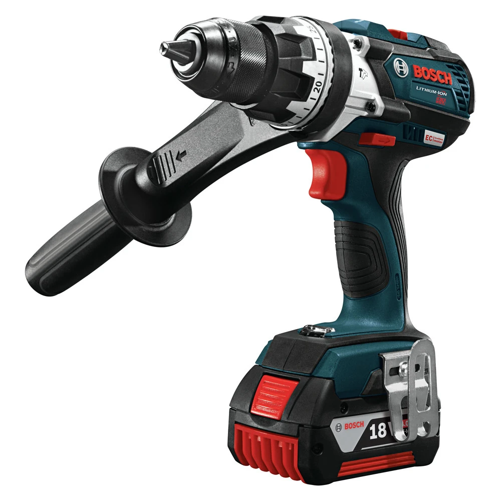 Factory Reconditioned Bosch HDH183-01-RT 18V 4.0 Ah EC Cordless Li-Ion Brushless Brute Tough 1/2 In. Hammer Drill Driver Kit 3 Factory Reconditioned Bosch HDH183-01-RT 18V 4.0 Ah EC Cordless Li-Ion Brushless Brute Tough 1/2 In. Hammer Drill Driver Kit - Image 3