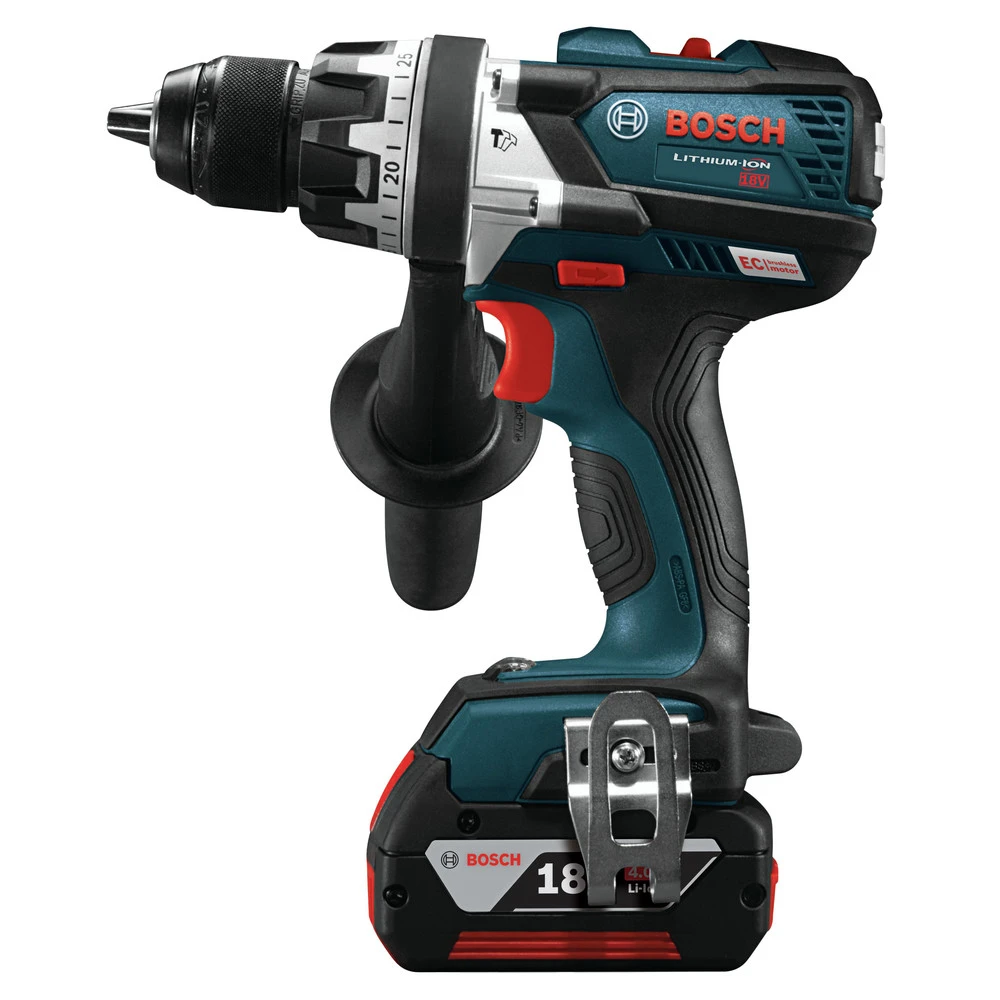Factory Reconditioned Bosch HDH183-01-RT 18V 4.0 Ah EC Cordless Li-Ion Brushless Brute Tough 1/2 In. Hammer Drill Driver Kit 4 Factory Reconditioned Bosch HDH183-01-RT 18V 4.0 Ah EC Cordless Li-Ion Brushless Brute Tough 1/2 In. Hammer Drill Driver Kit - Image 4