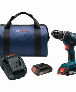 Factory Reconditioned Bosch HDS181A-02-RT 18V Lithium-Ion 1/2 In. Cordless Hammer Drill Driver Kit (2 Ah)